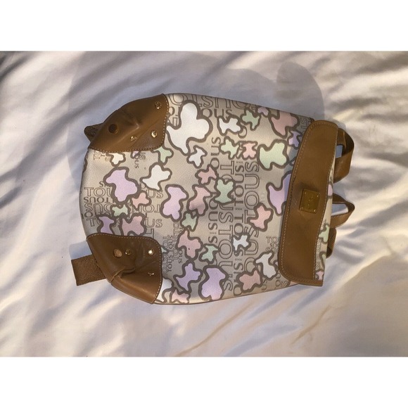 TOUS‎ Kaos Icon Feminine Beige multicolored Leather Backpack Pre Own Puzzle Y2K main image 8